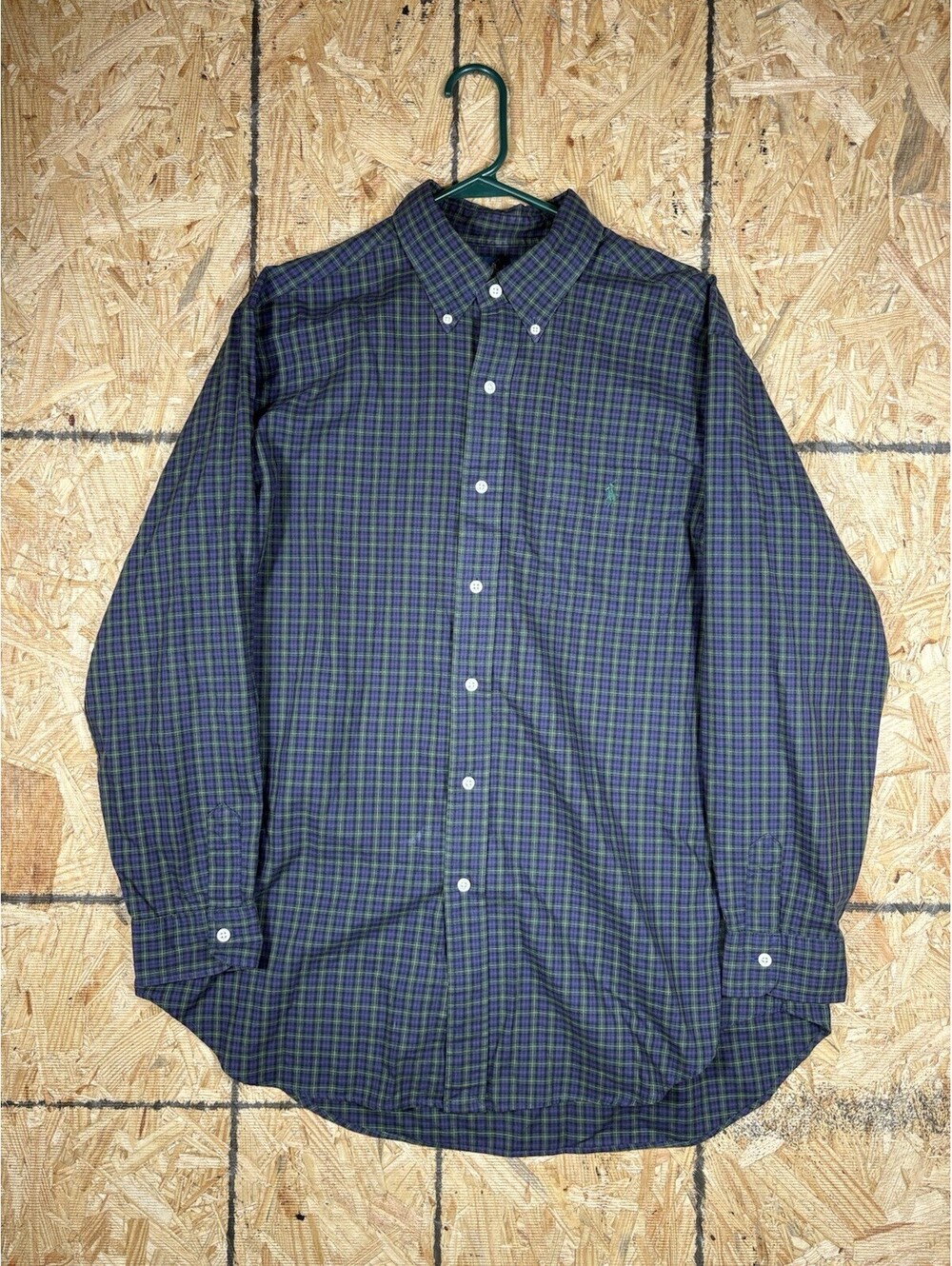 Ralph Lauren Classic Fit Men’s Shirt Large Green/purple Check Button Down Cotton